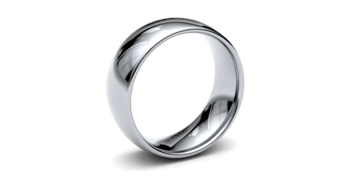 8mm Rounded Wedding Ring