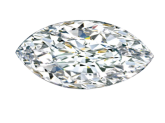 Picture of an Marquise Cut Diamond. Marquise Cut Diamond Sizing Chart