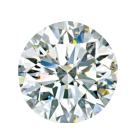 Picture of an Round Cut Diamond. Round Cut Diamond Sizing Chart