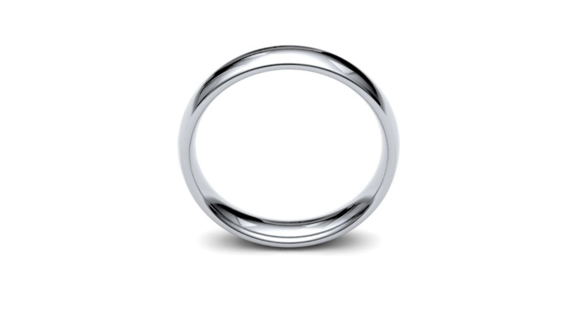 4mm Rounded Wedding Ring