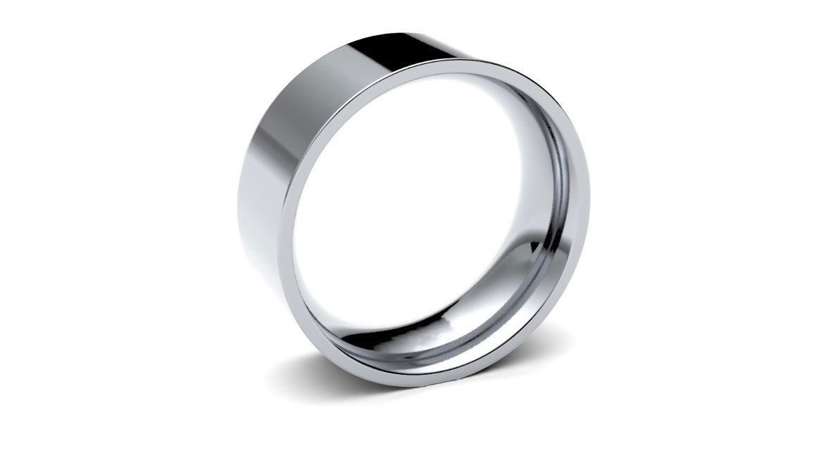 8mm Flat Wedding Ring