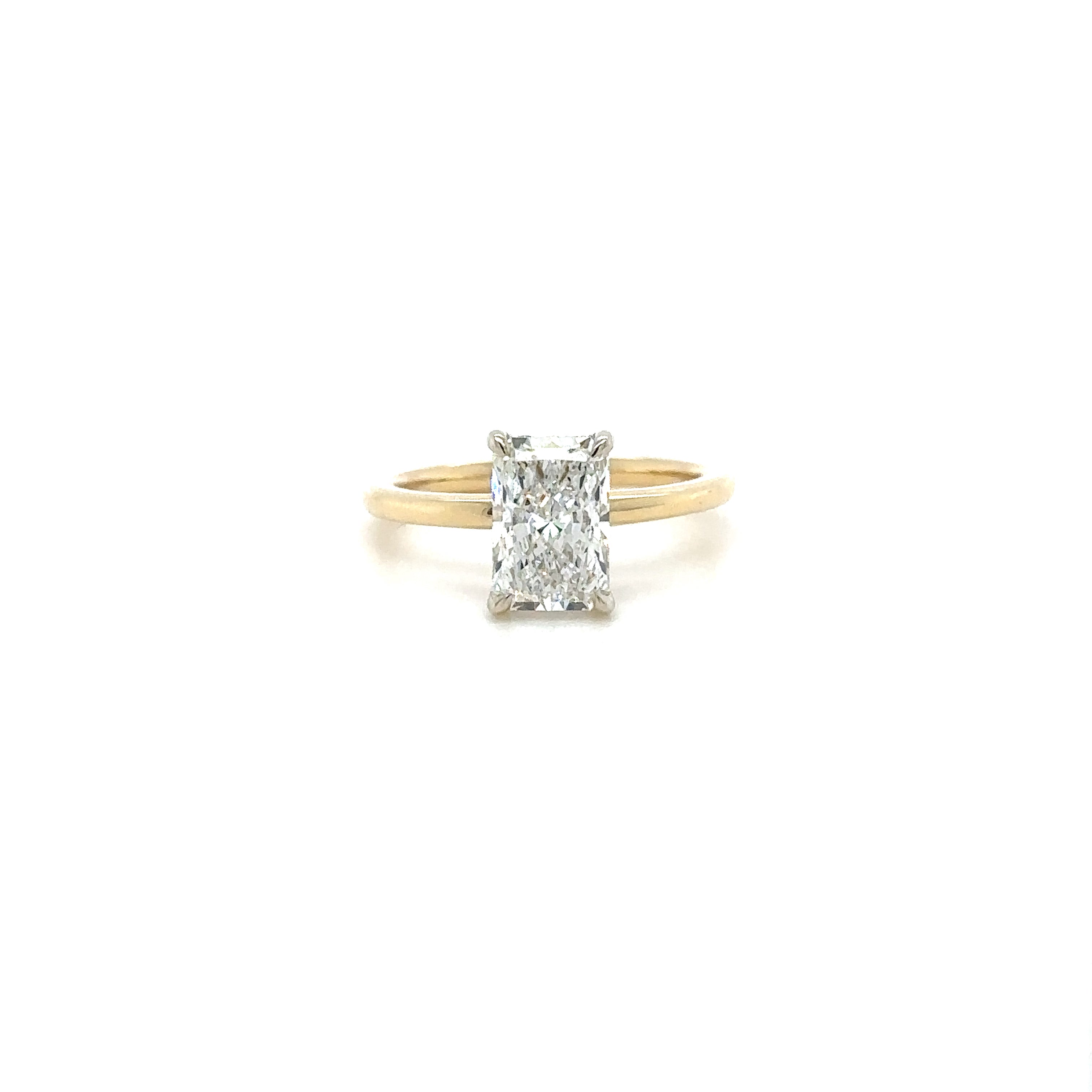 UnderHalo Solitaire Lowset Diamond Ring