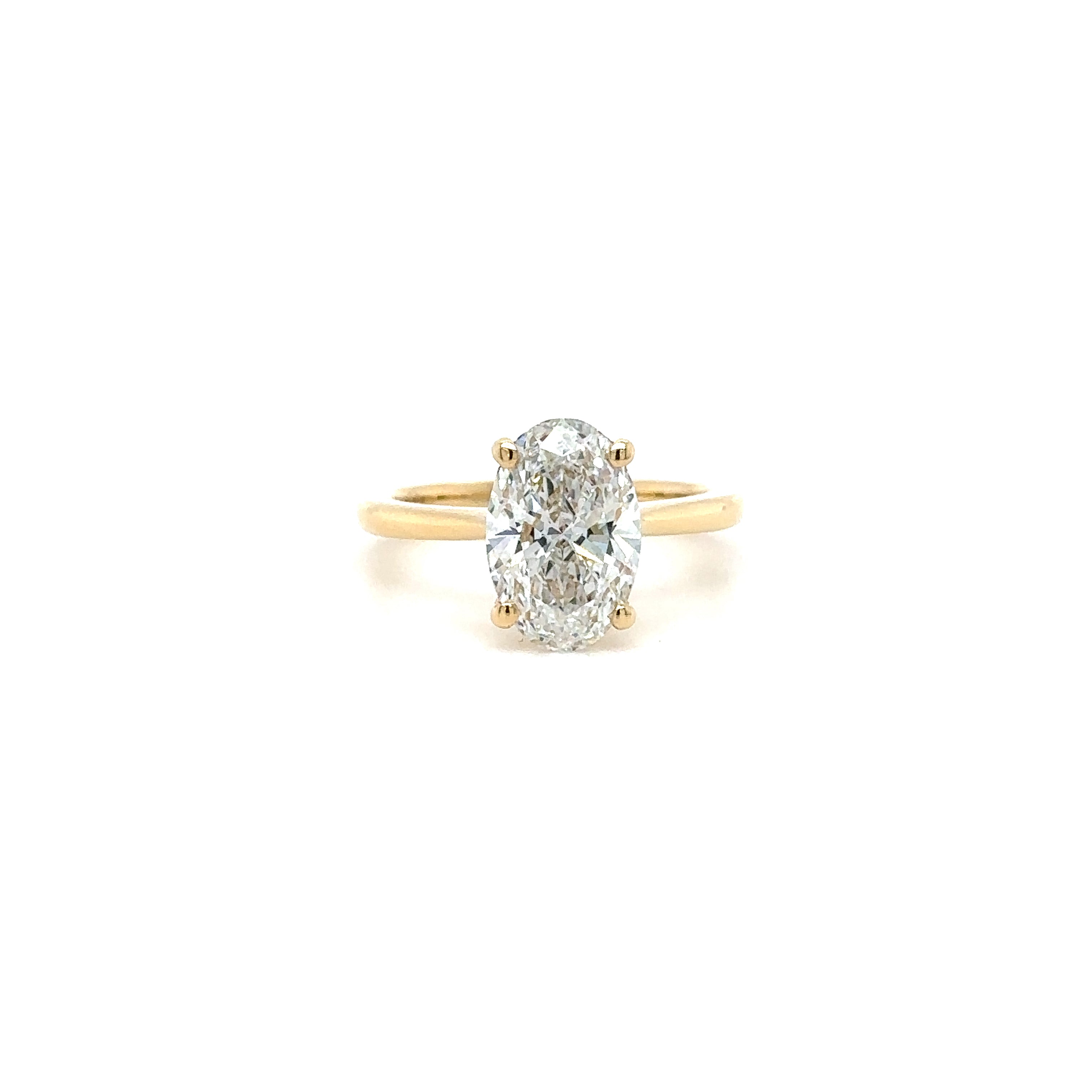 Tapered Solitaire Gallery Diamond Ring