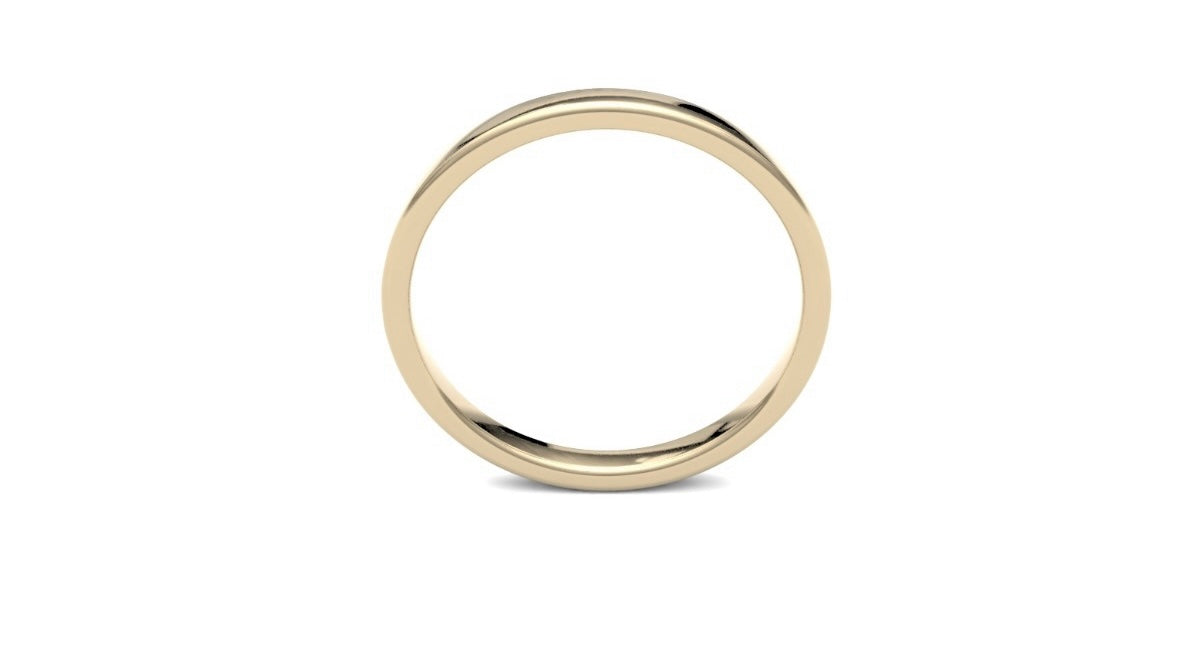 2mm Semi Rounded Wedding Ring