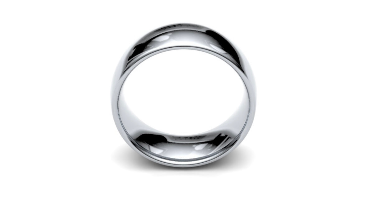 8mm Rounded Wedding Ring