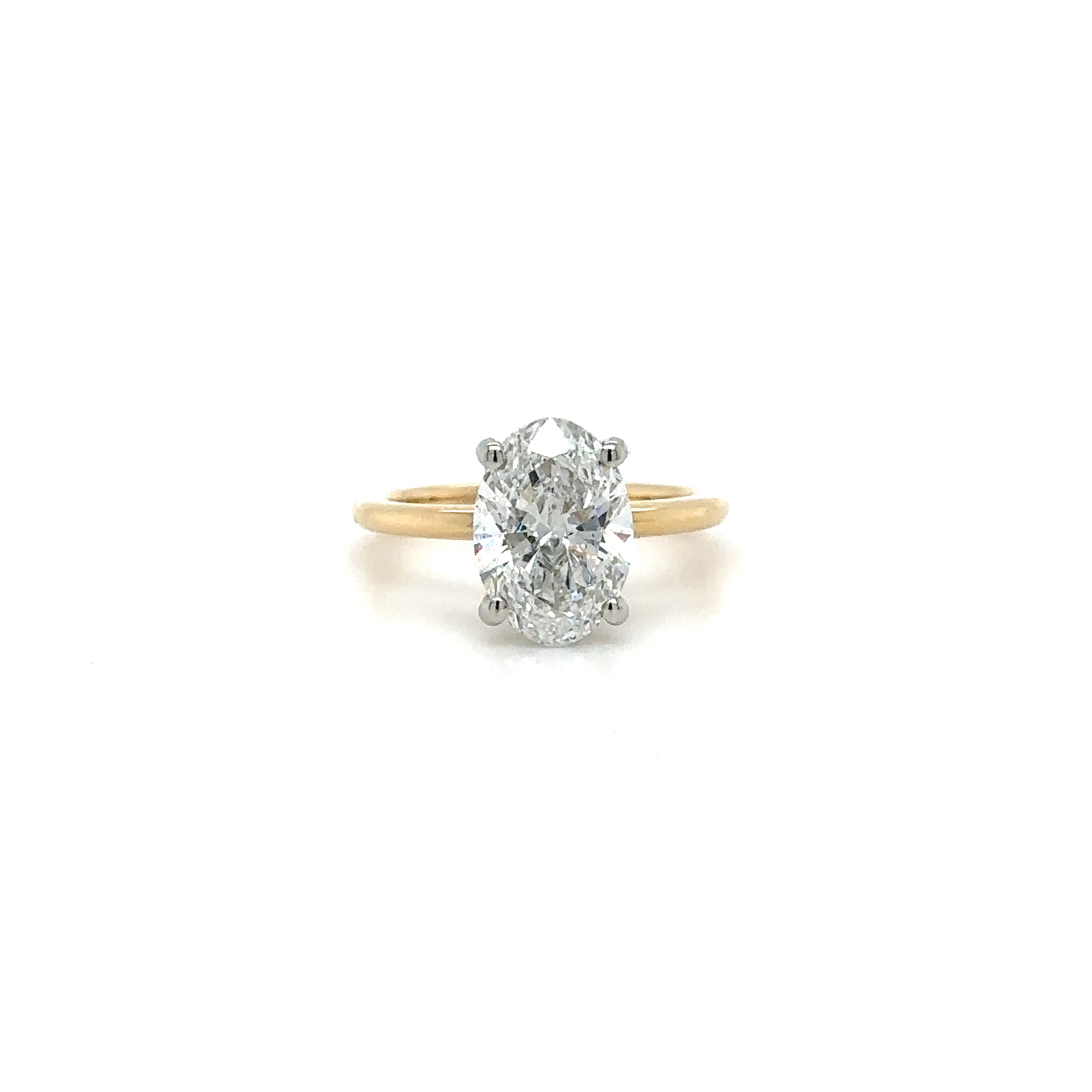 UnderHalo Solitaire Lowset Diamond Ring