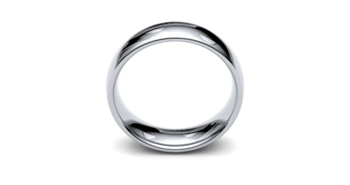 6mm Rounded Wedding Ring