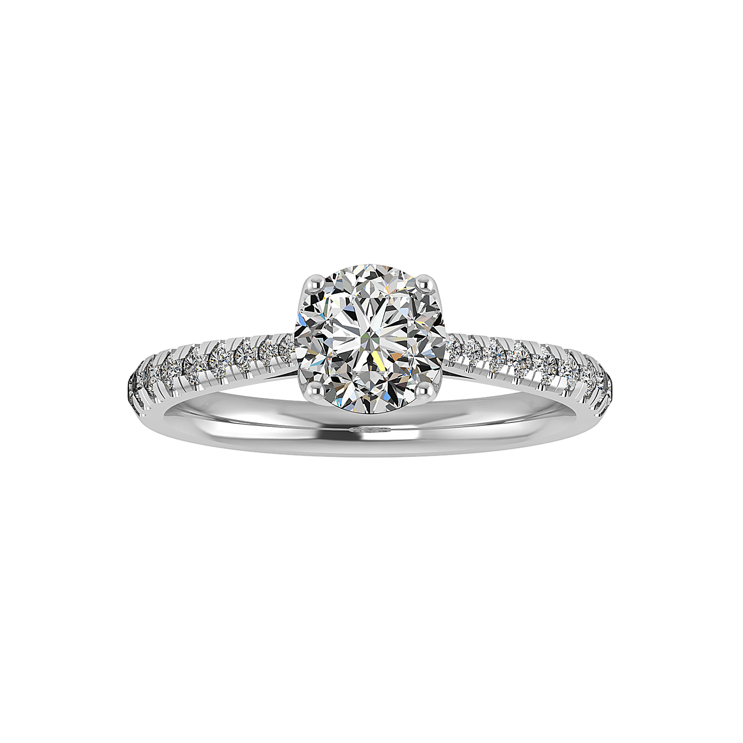 Daffodil Engagement Ring - 18KT White Gold
