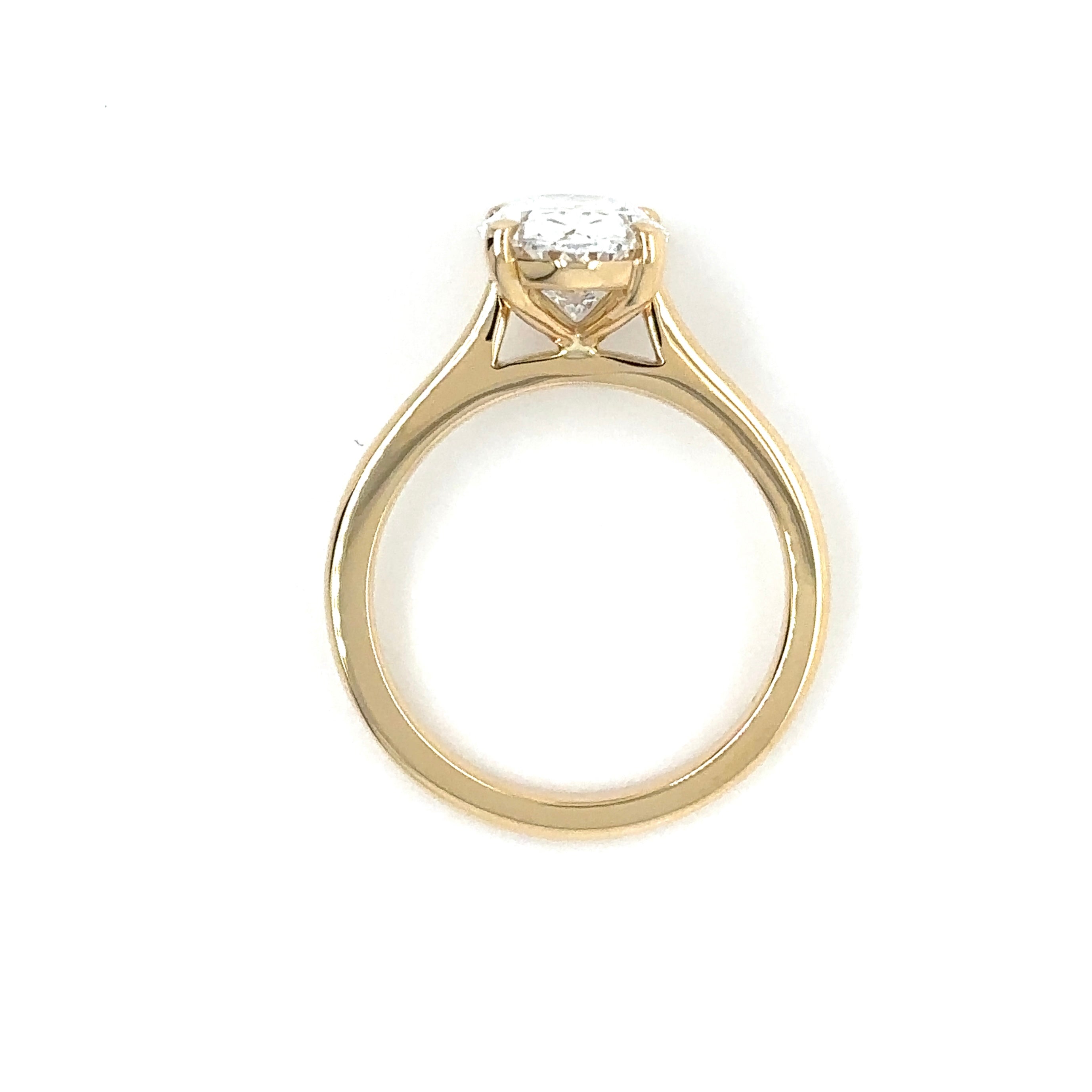 Tapered Solitaire Gallery Diamond Ring