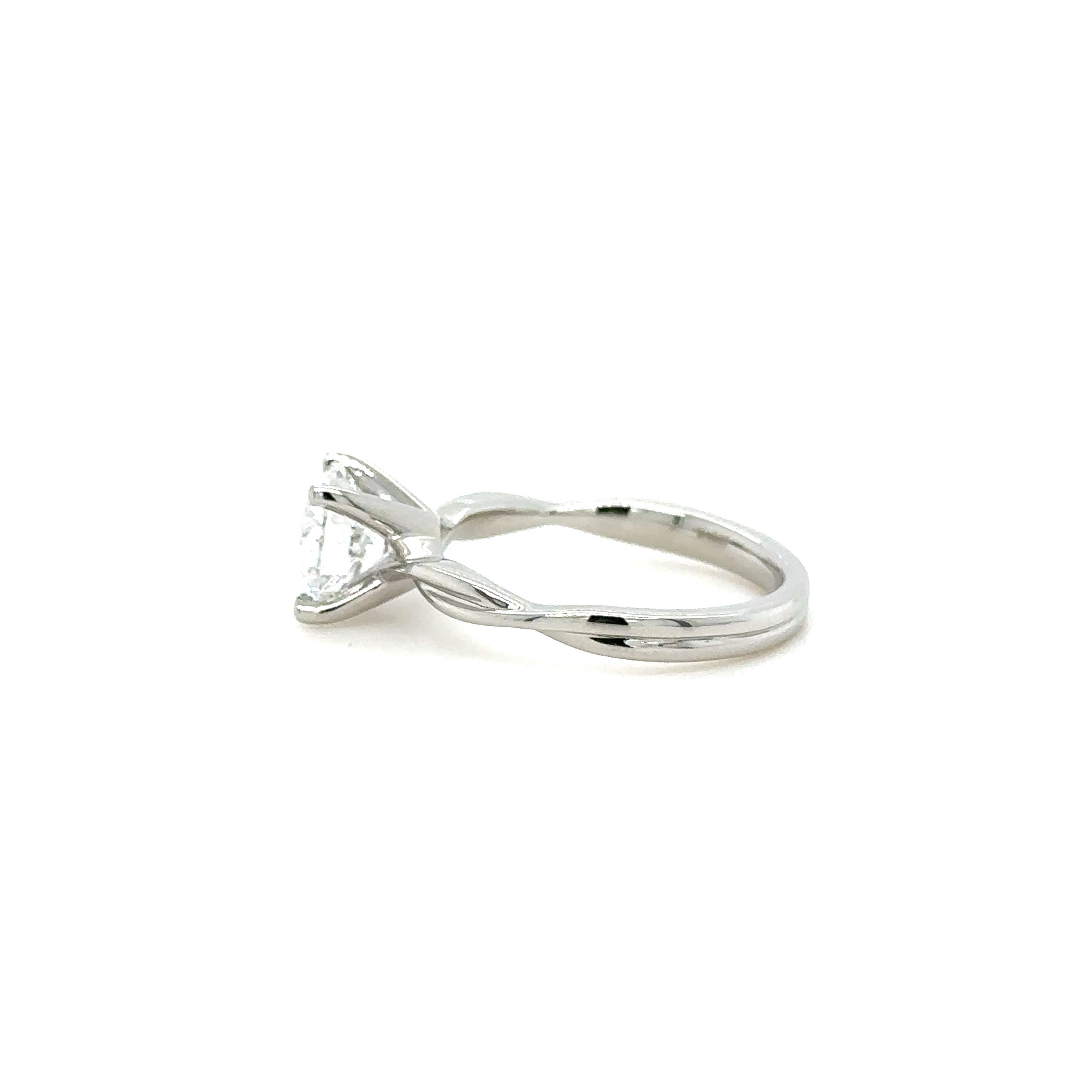 Elven Twist Solitaire Diamond Ring