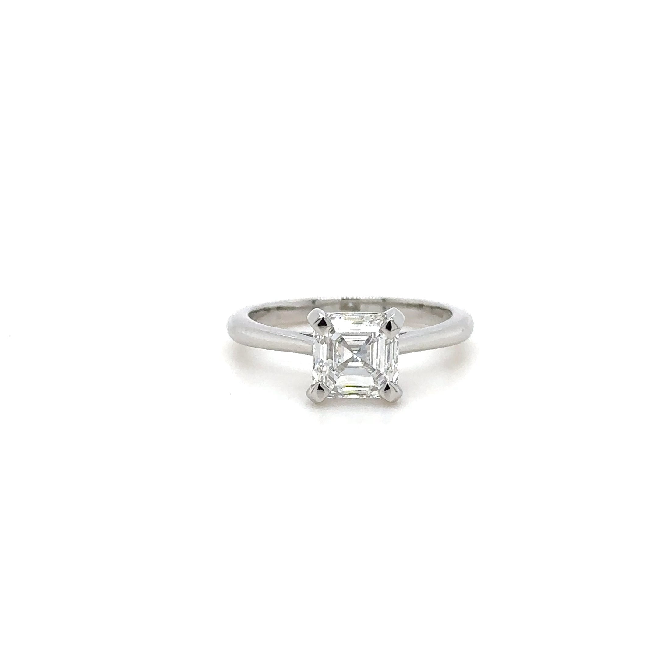 Tapered Solitaire Gallery Diamond Ring