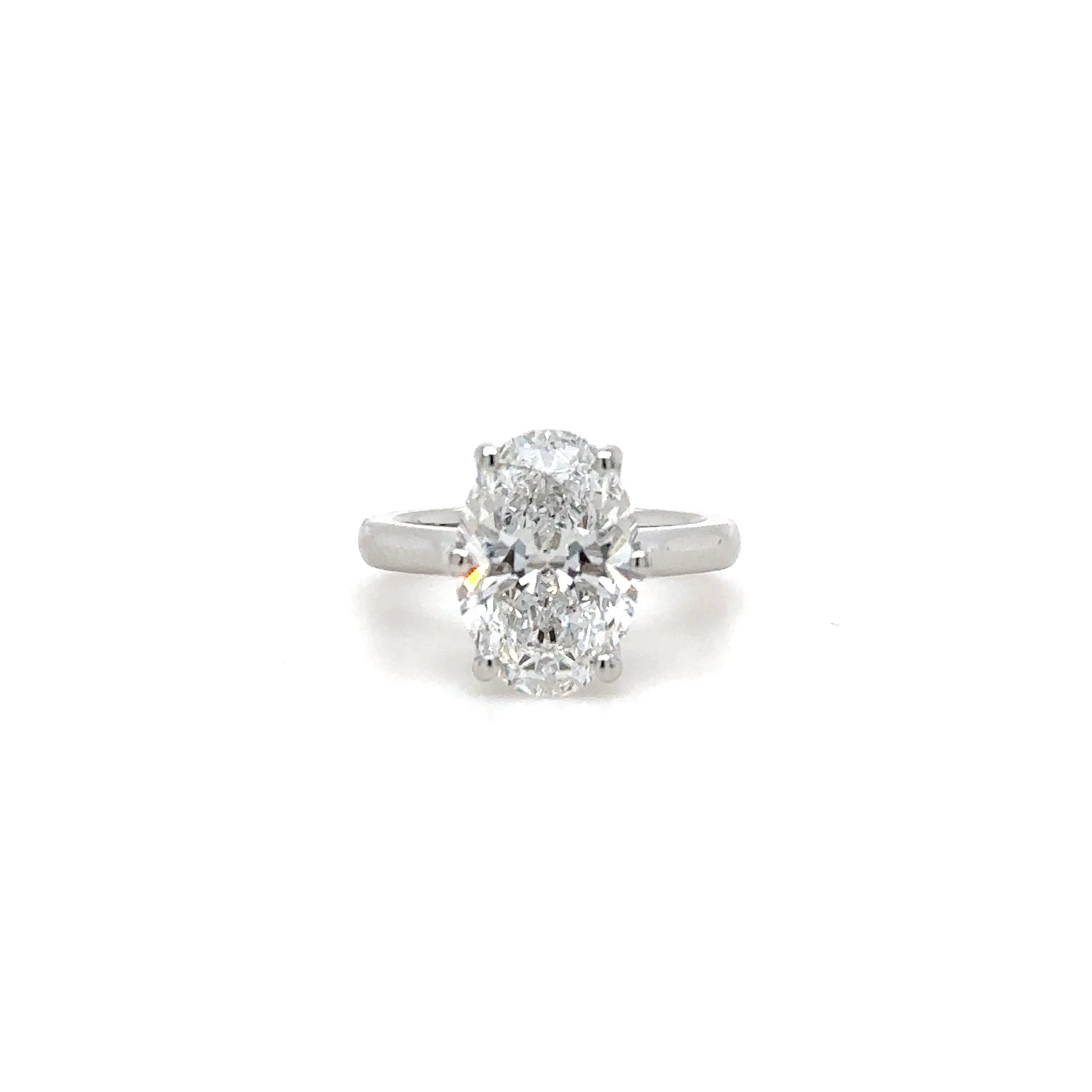 Tapered Elven Solitaire Diamond Ring