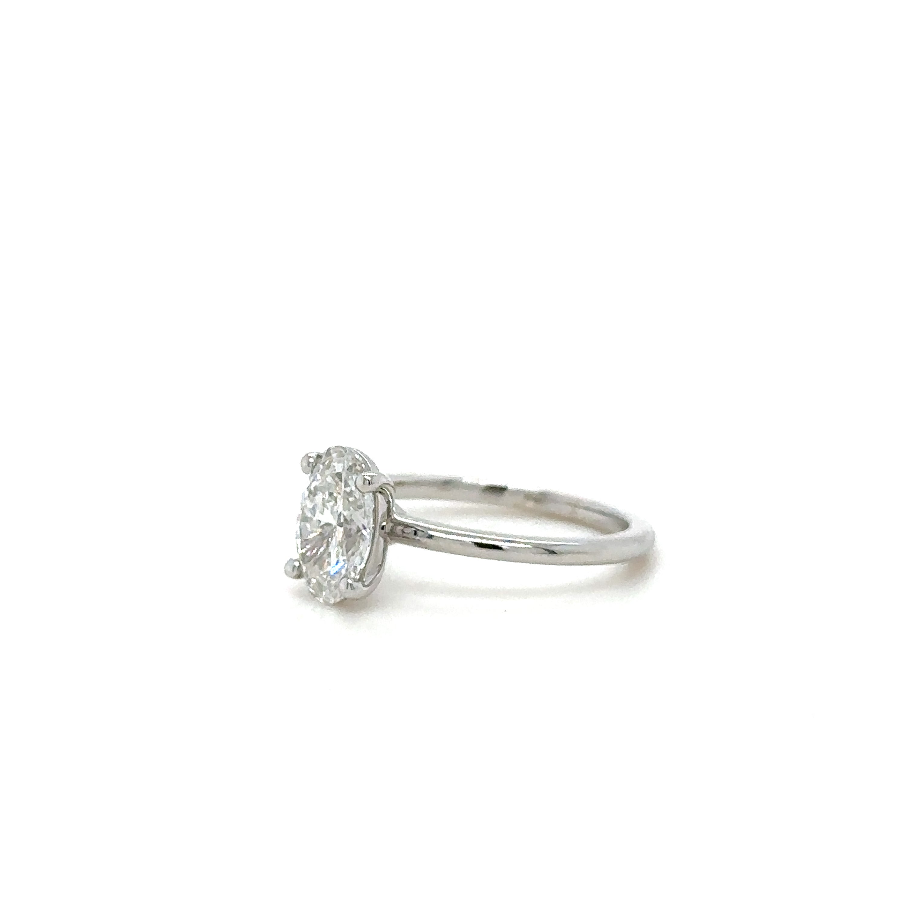 1.6mm Lowset Solitaire Diamond Ring