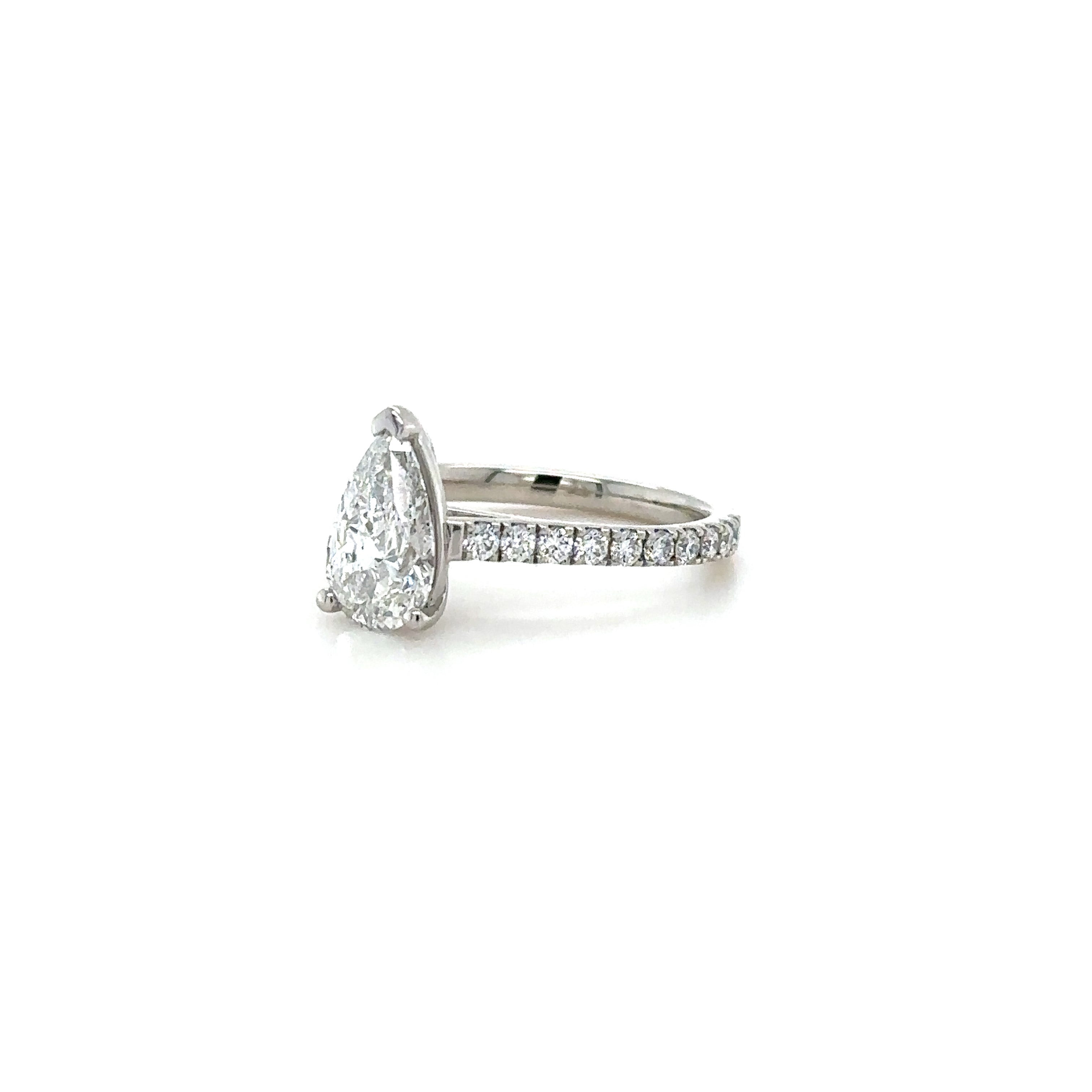 2mm Pavé Gallery Diamond Ring