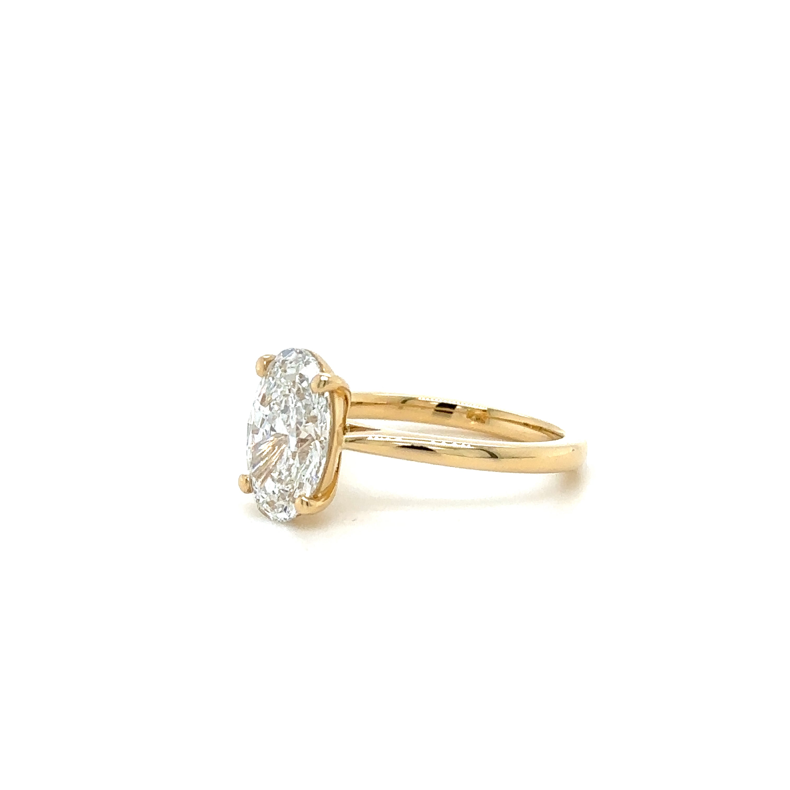 Tapered Solitaire Gallery Diamond Ring