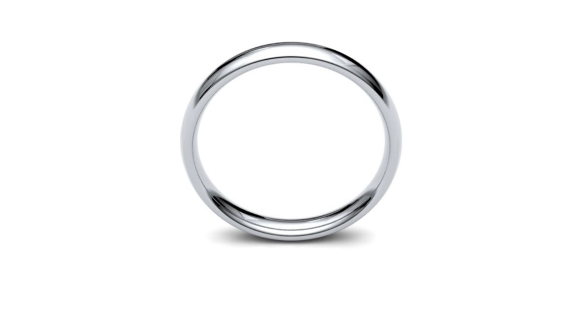 3mm Rounded Wedding Ring