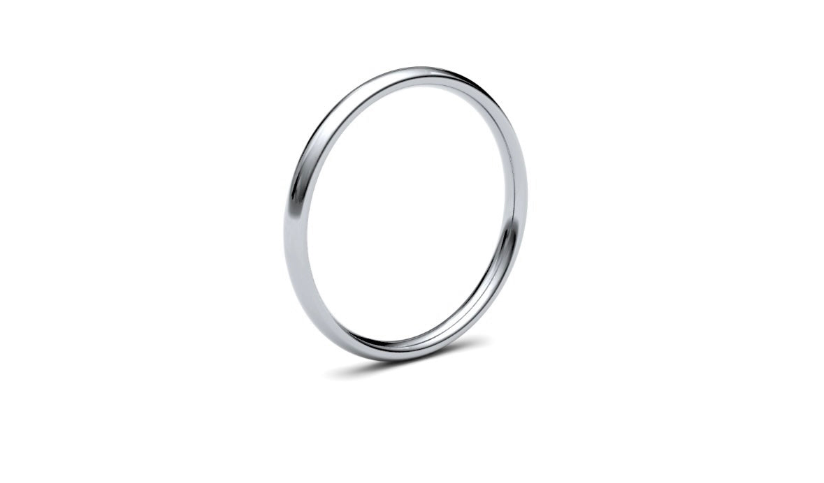 2mm Rounded Wedding Ring