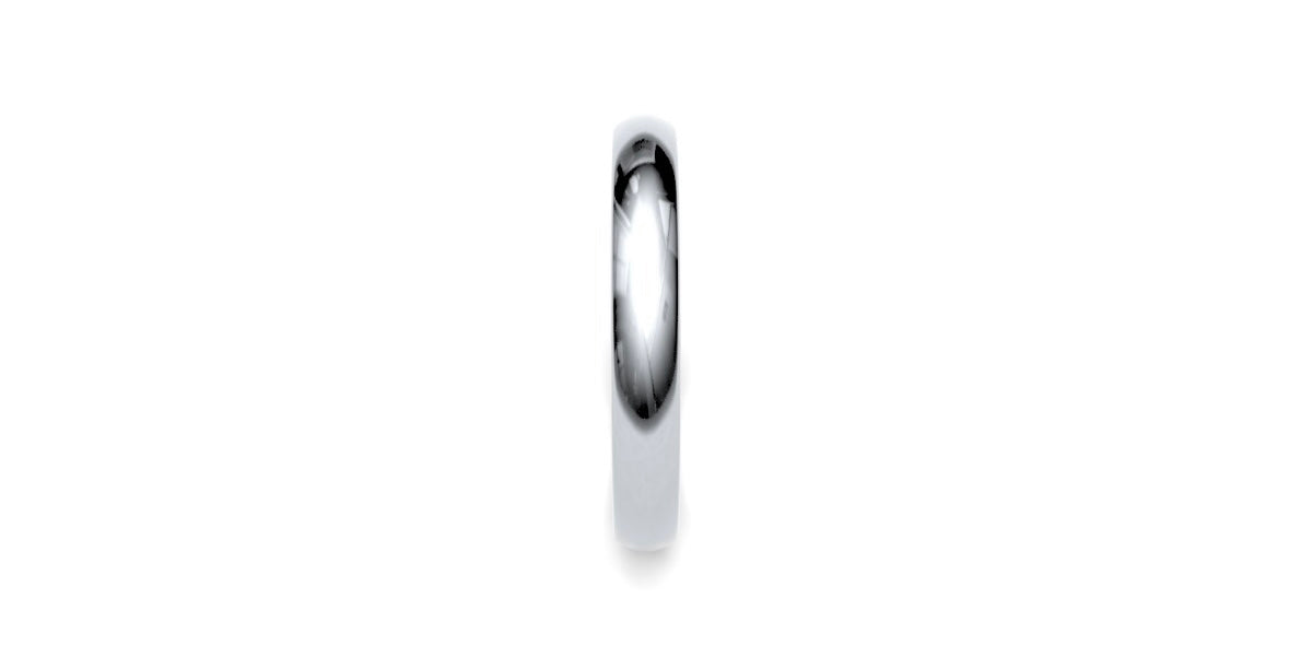 3mm Rounded Wedding Ring