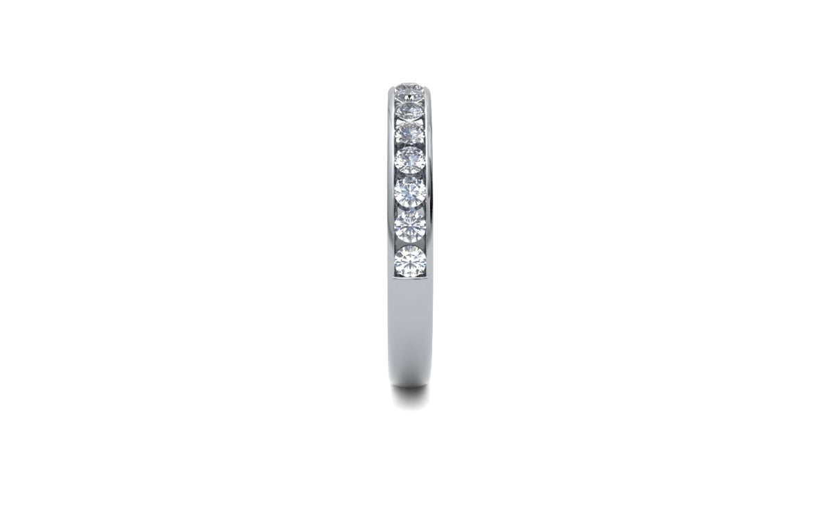 3mm Channel Set Diamond Wedding Ring