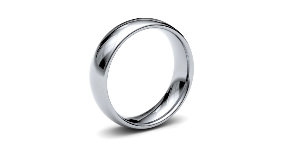 6mm Rounded Wedding Ring