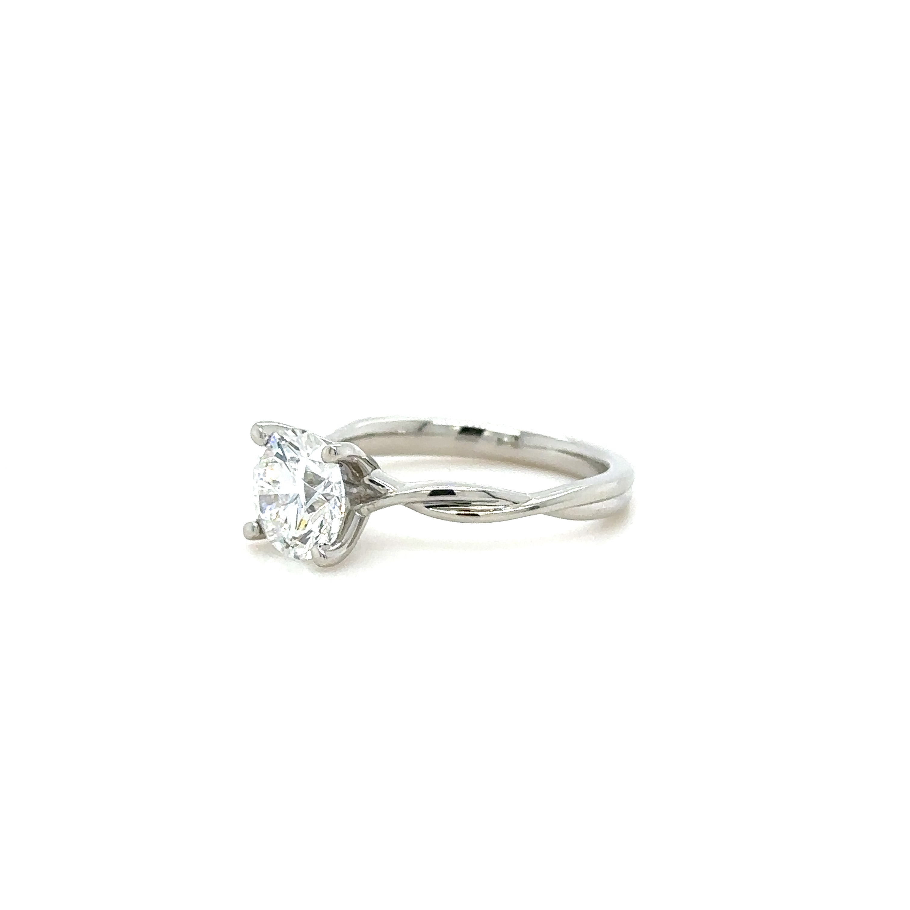 Elven Twist Solitaire Diamond Ring