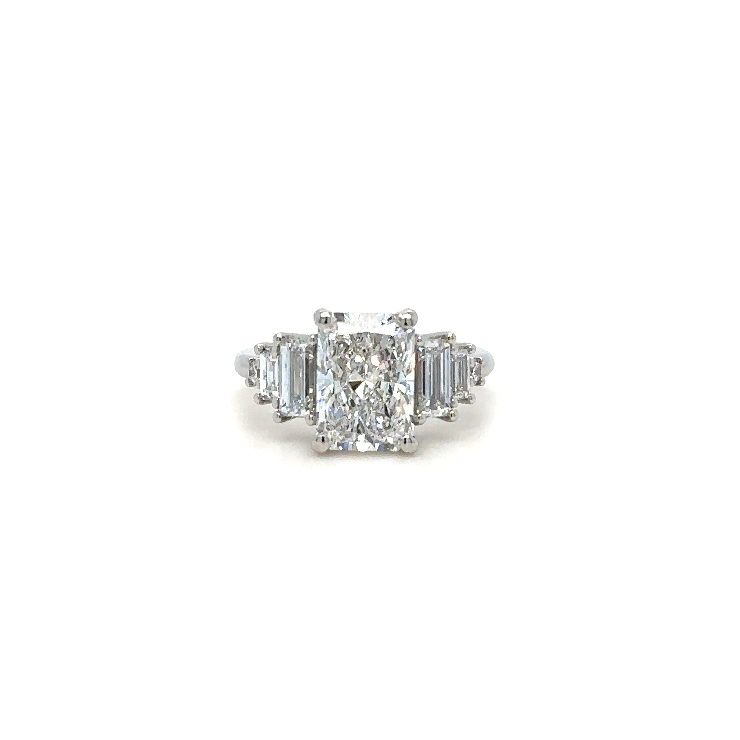 Parallel Baguettes Lowset Diamond Ring