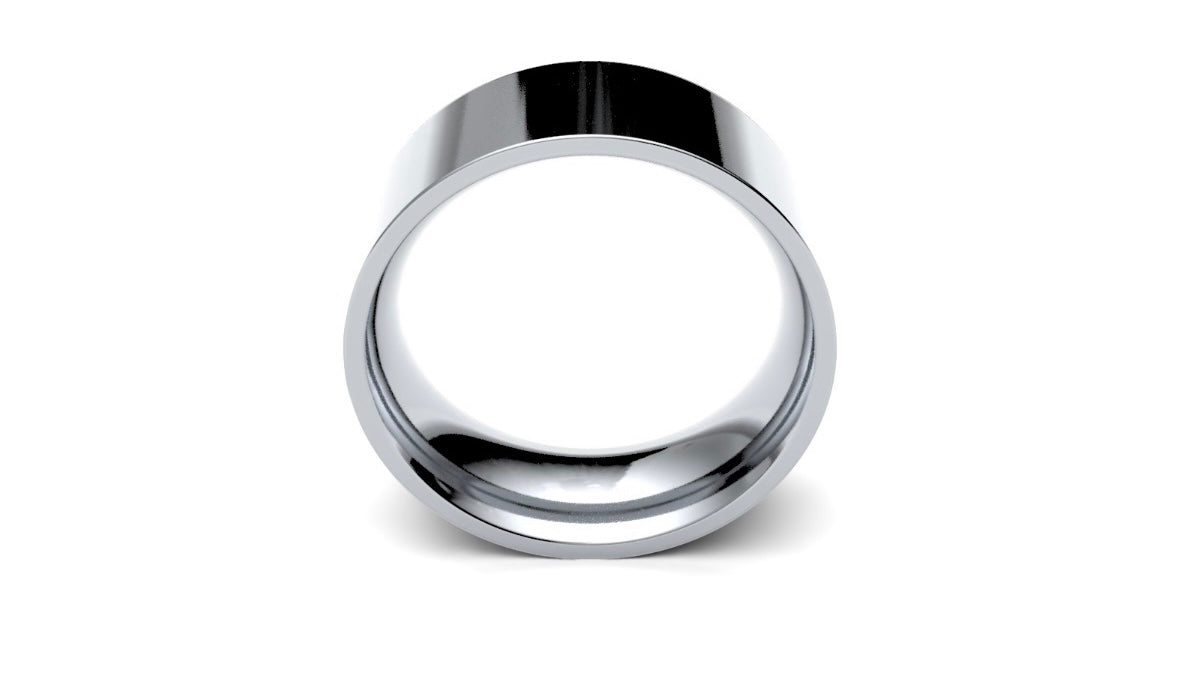 8mm Flat Wedding Ring