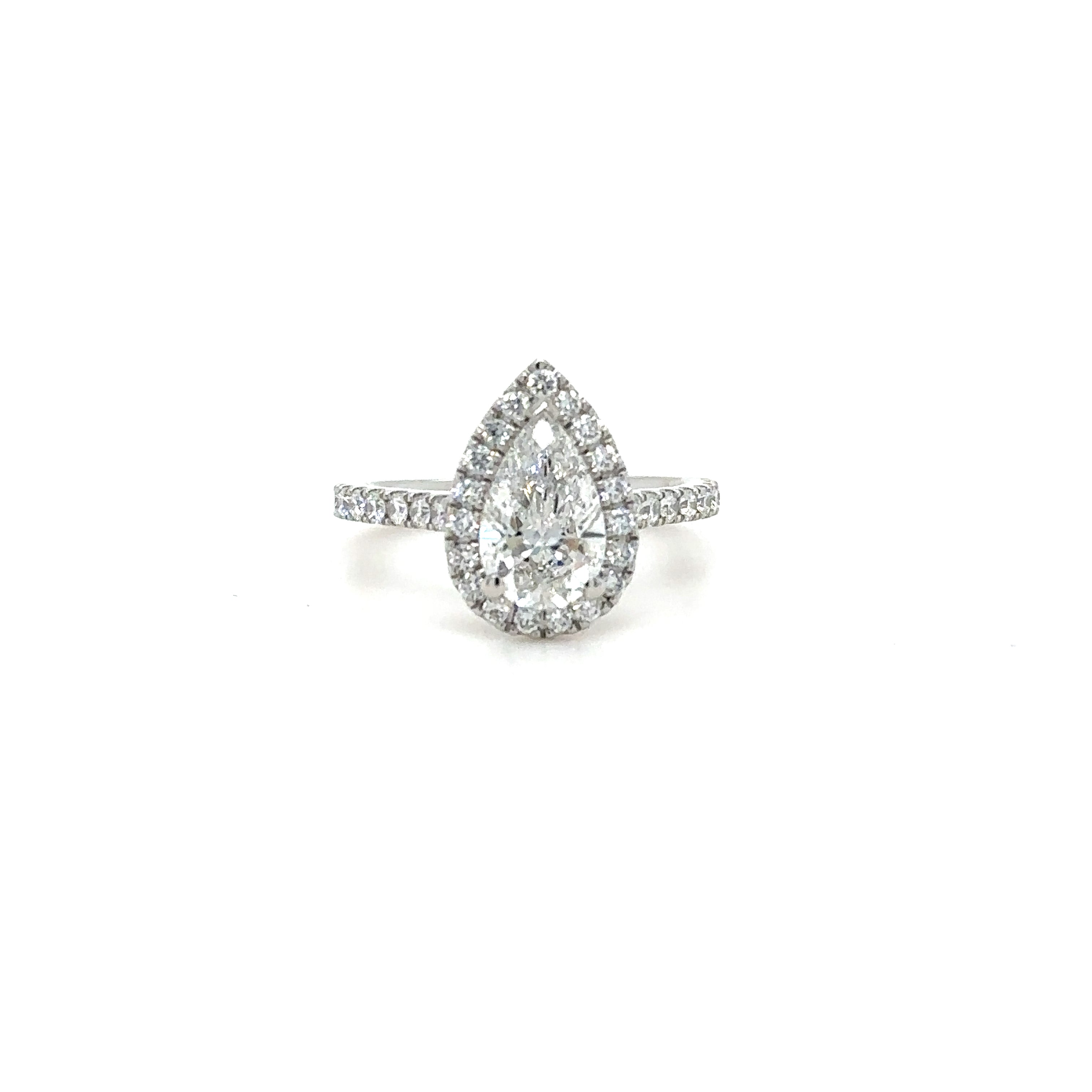 Single Halo Gallery with Pave Diamond Ring