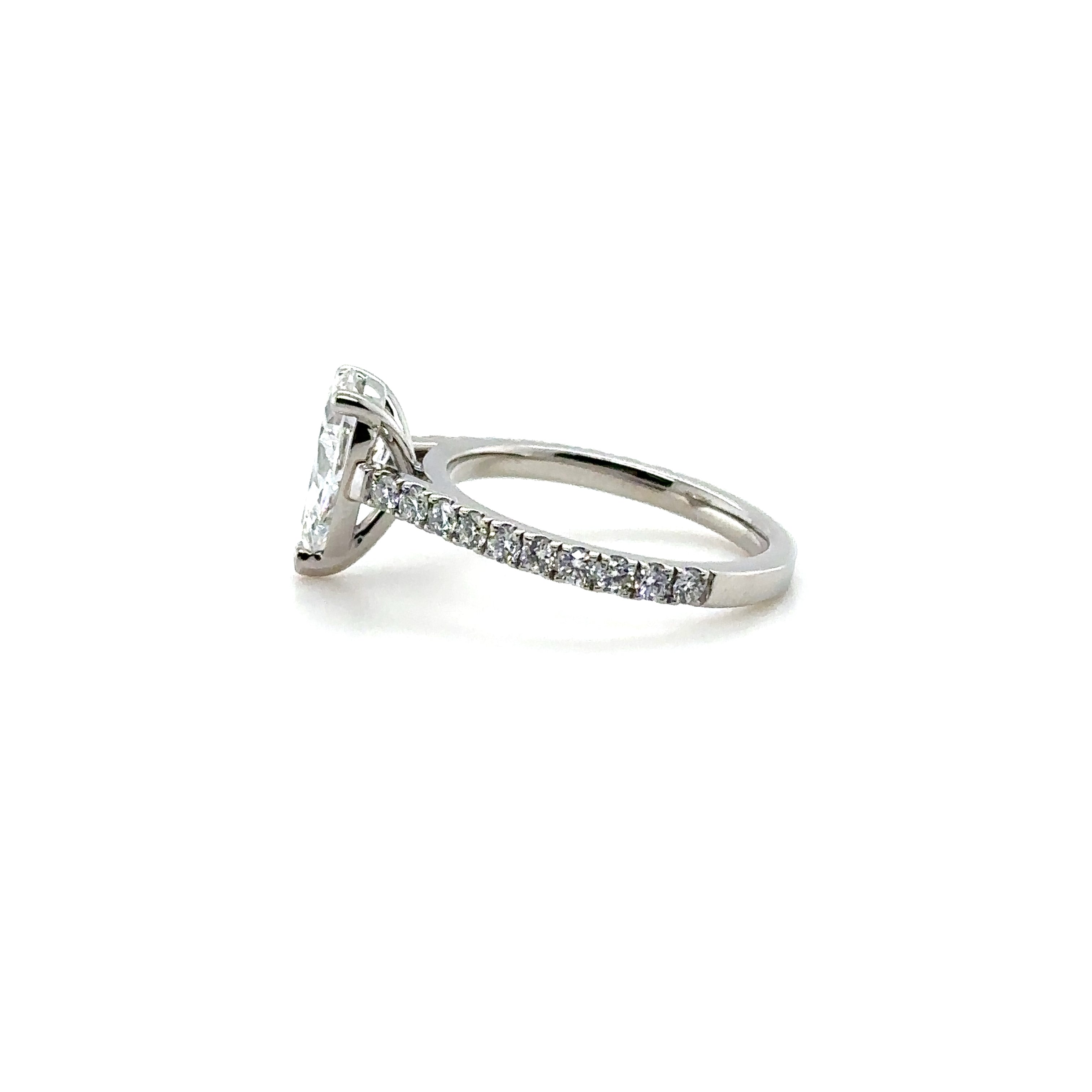 2mm Pavé Gallery Diamond Ring