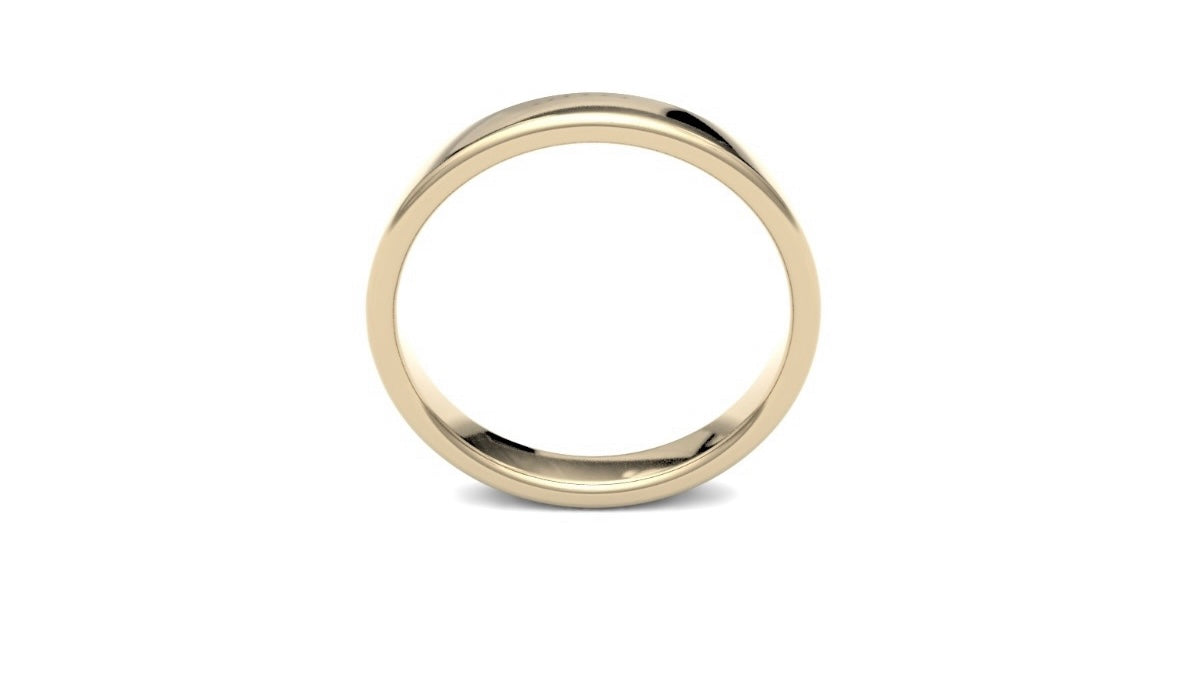 3mm Semi Rounded Wedding Ring