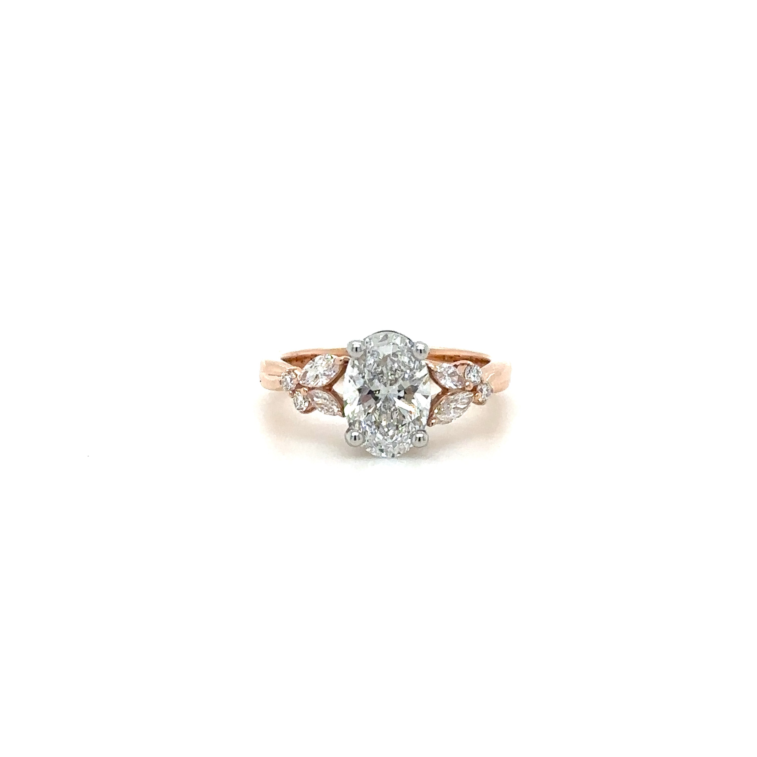 Dreamer Leaf Diamonds Lowset Diamond Ring