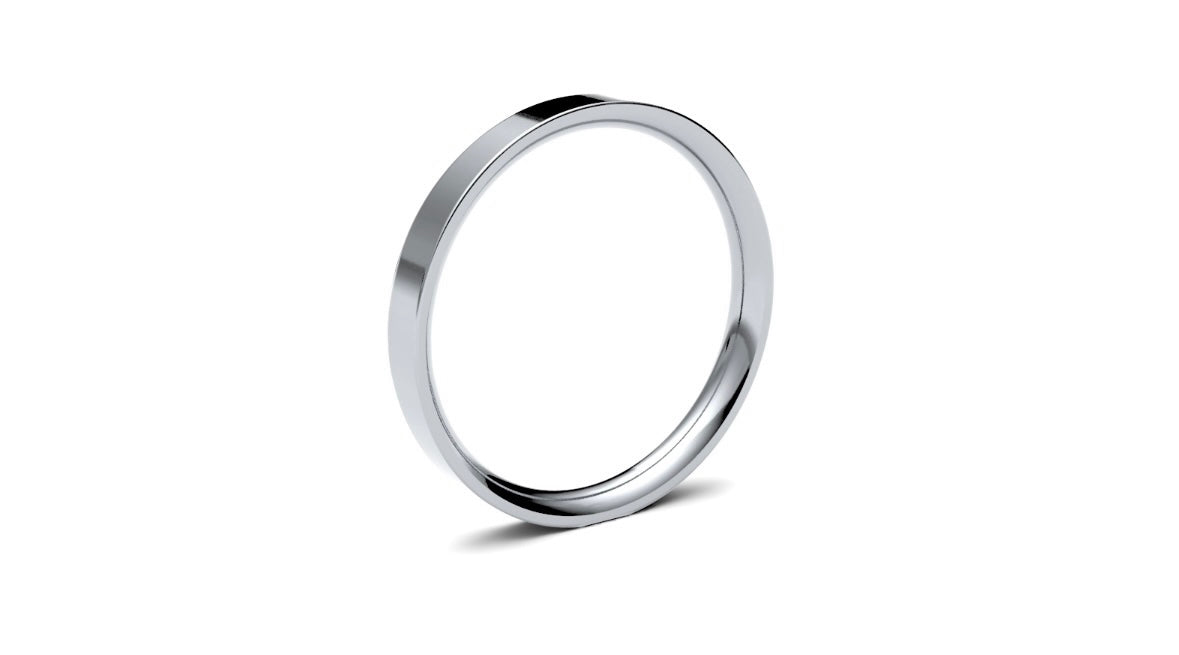 2.5mm Flat Wedding Ring