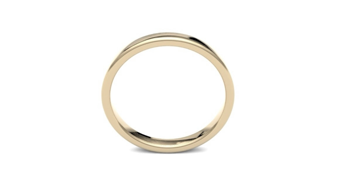 2.5mm Semi Rounded Wedding Ring