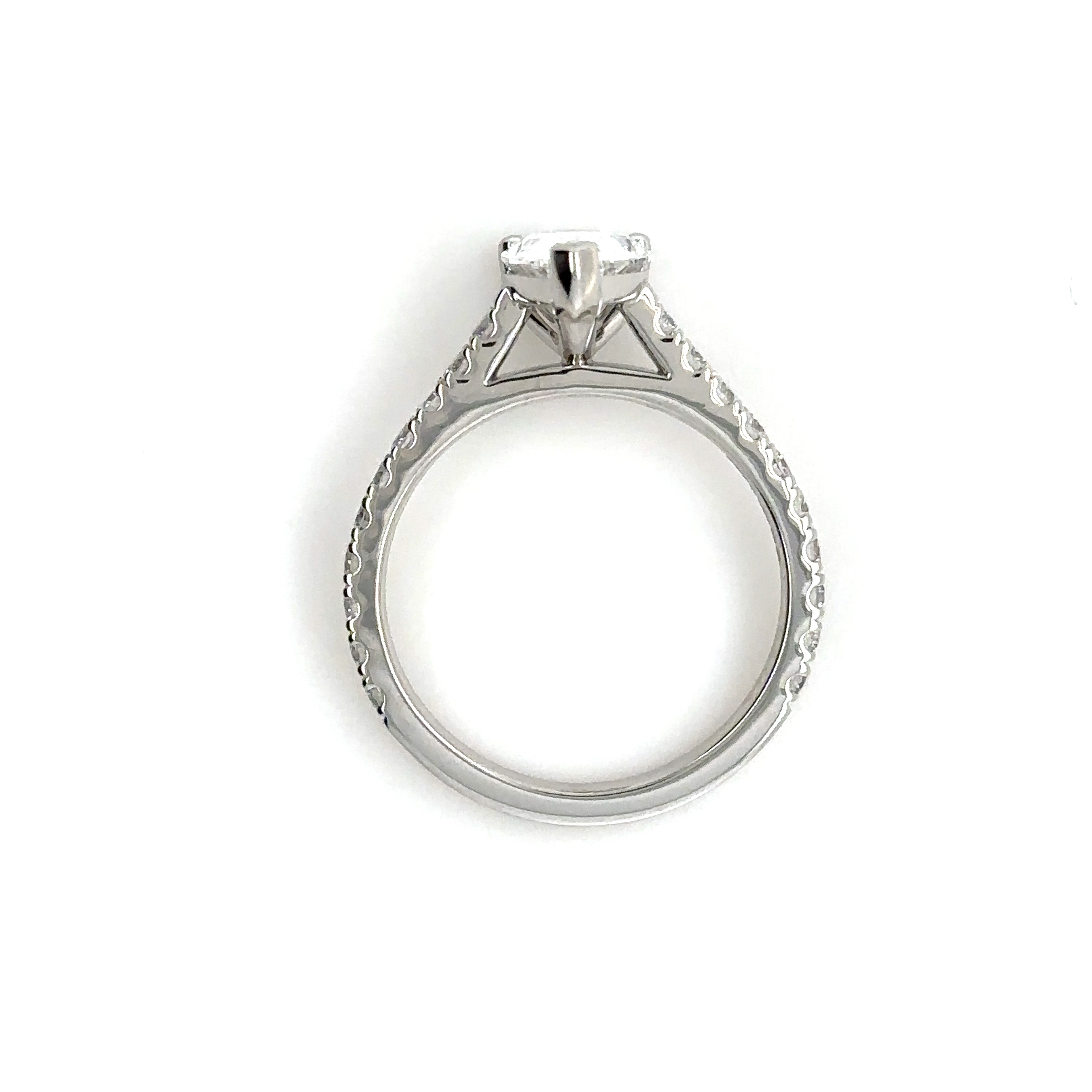 2mm Pavé Gallery Diamond Ring