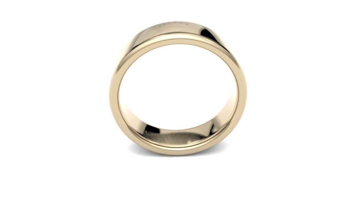 6mm Semi Rounded Wedding Ring