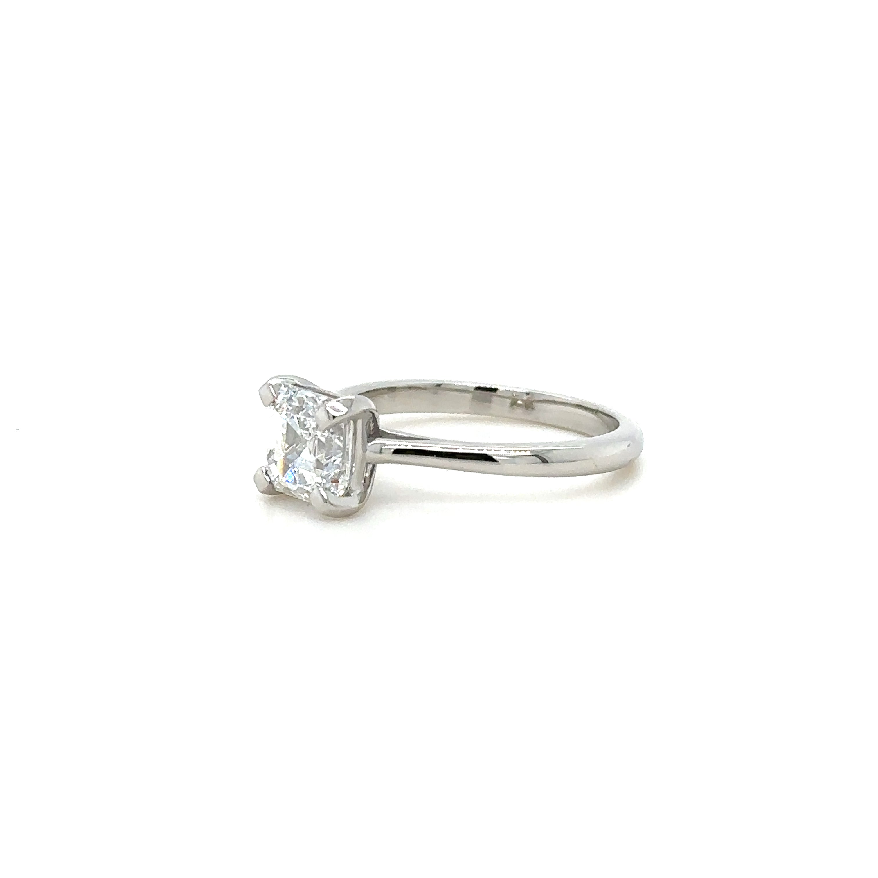 Tapered Solitaire Gallery Diamond Ring