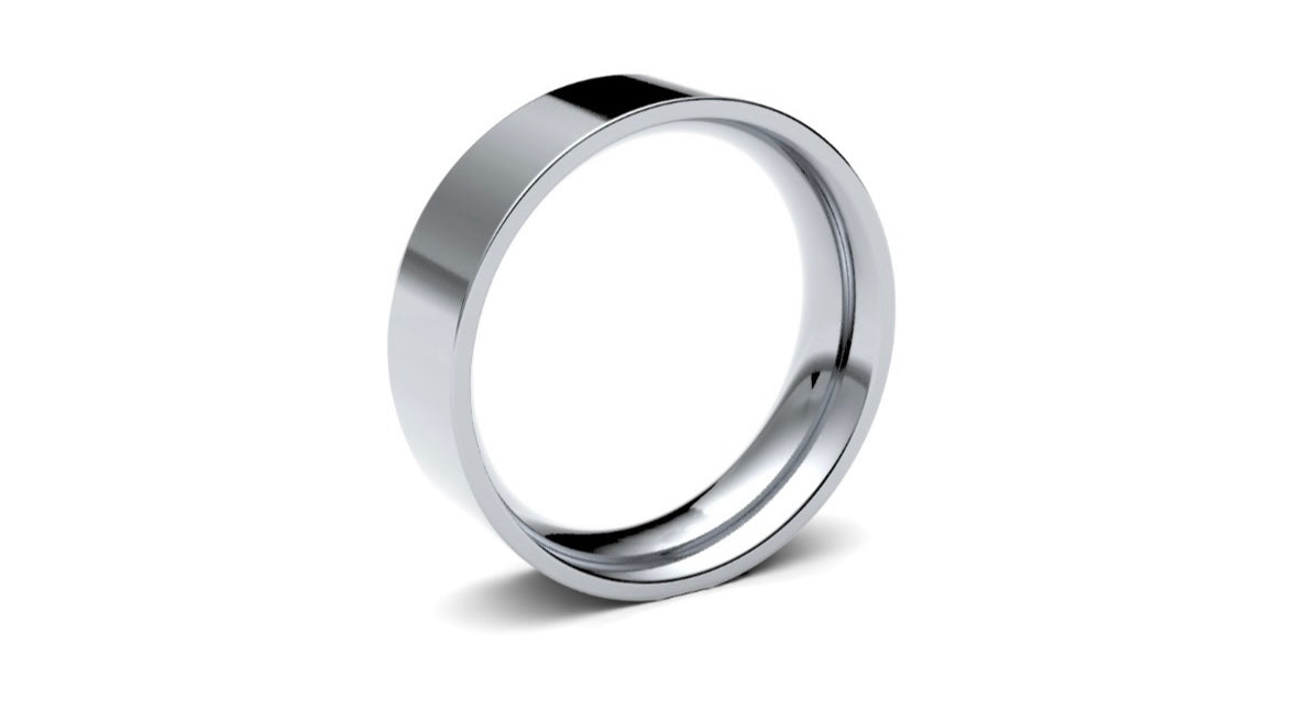 6mm Flat Wedding Ring