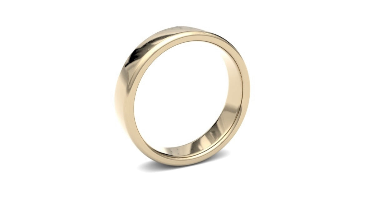 5mm Semi Rounded Wedding Ring