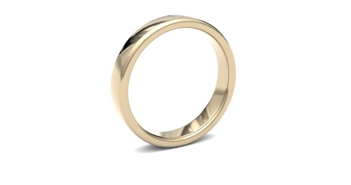 4mm Semi Rounded Wedding Ring