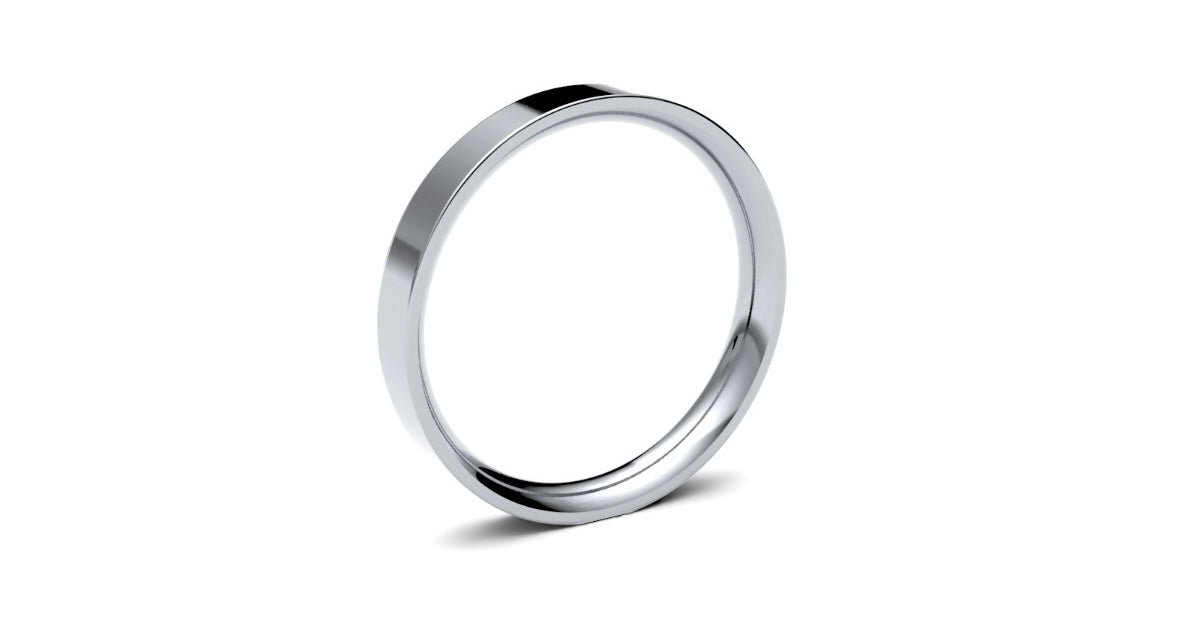 3mm Flat Wedding Ring