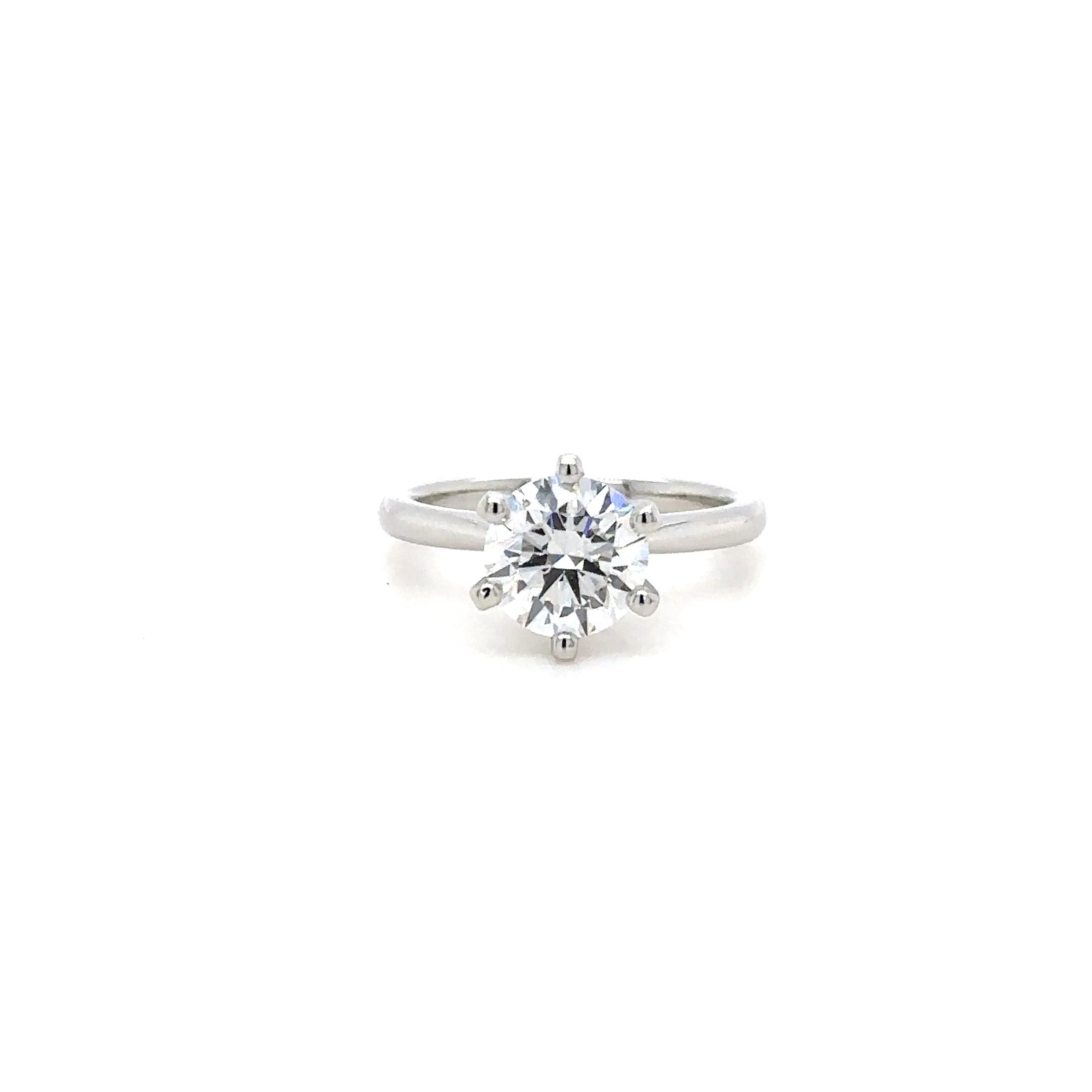 6 Crown Tapered Solitaire Gallery Diamond Ring