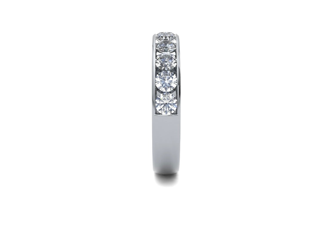 4mm Channel Set Diamond Wedding Ring