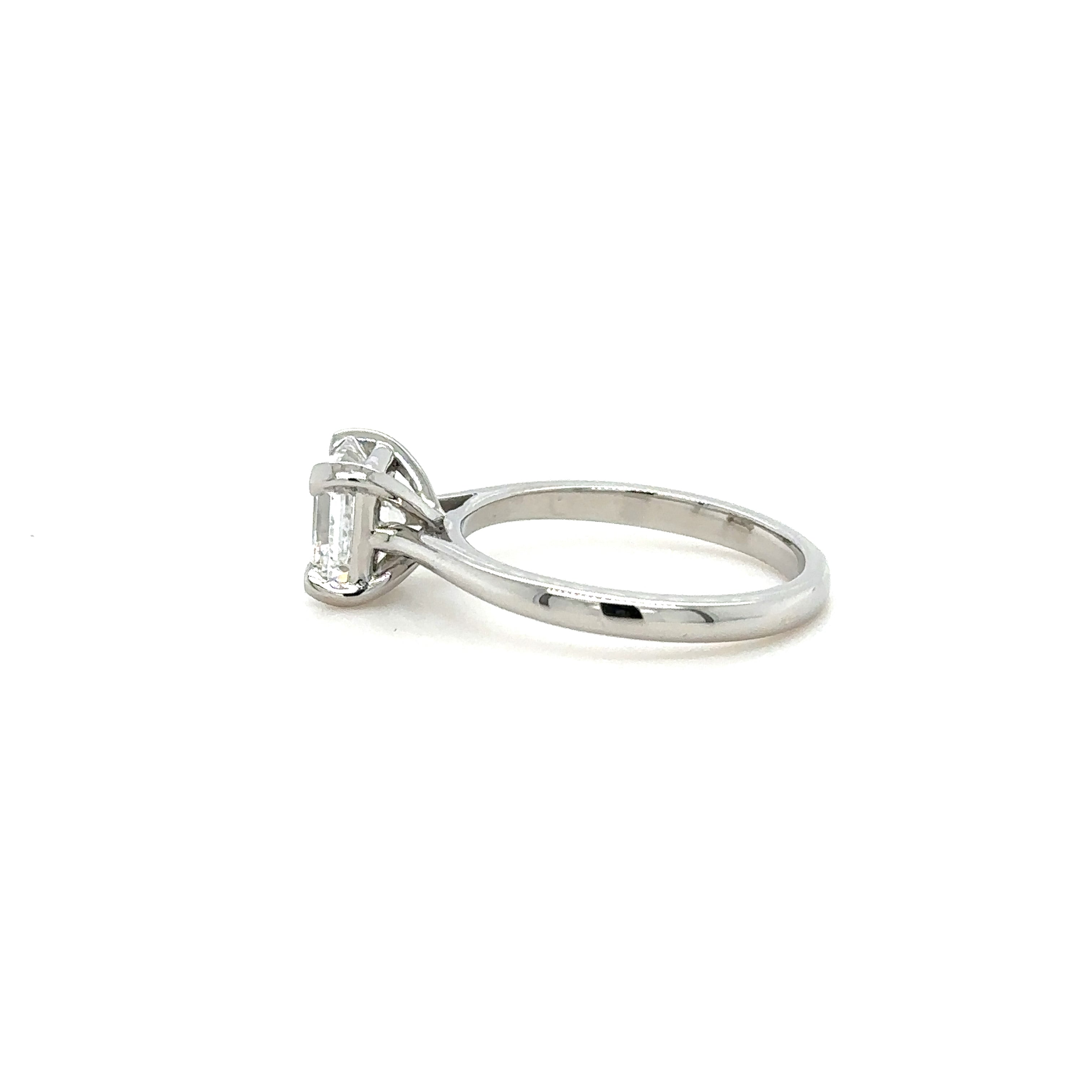 Tapered Solitaire Gallery Diamond Ring