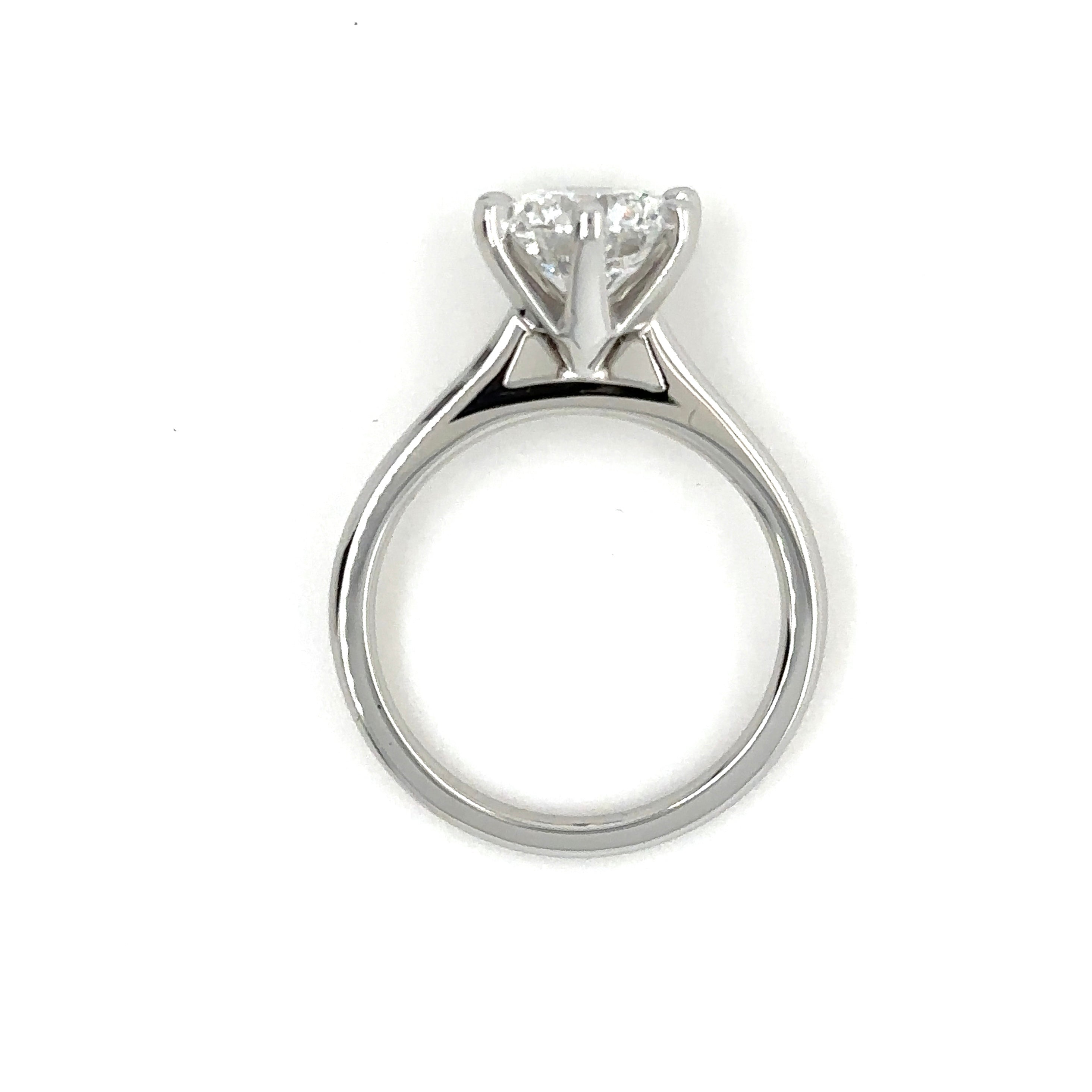 6 Crown Tapered Solitaire Gallery Diamond Ring