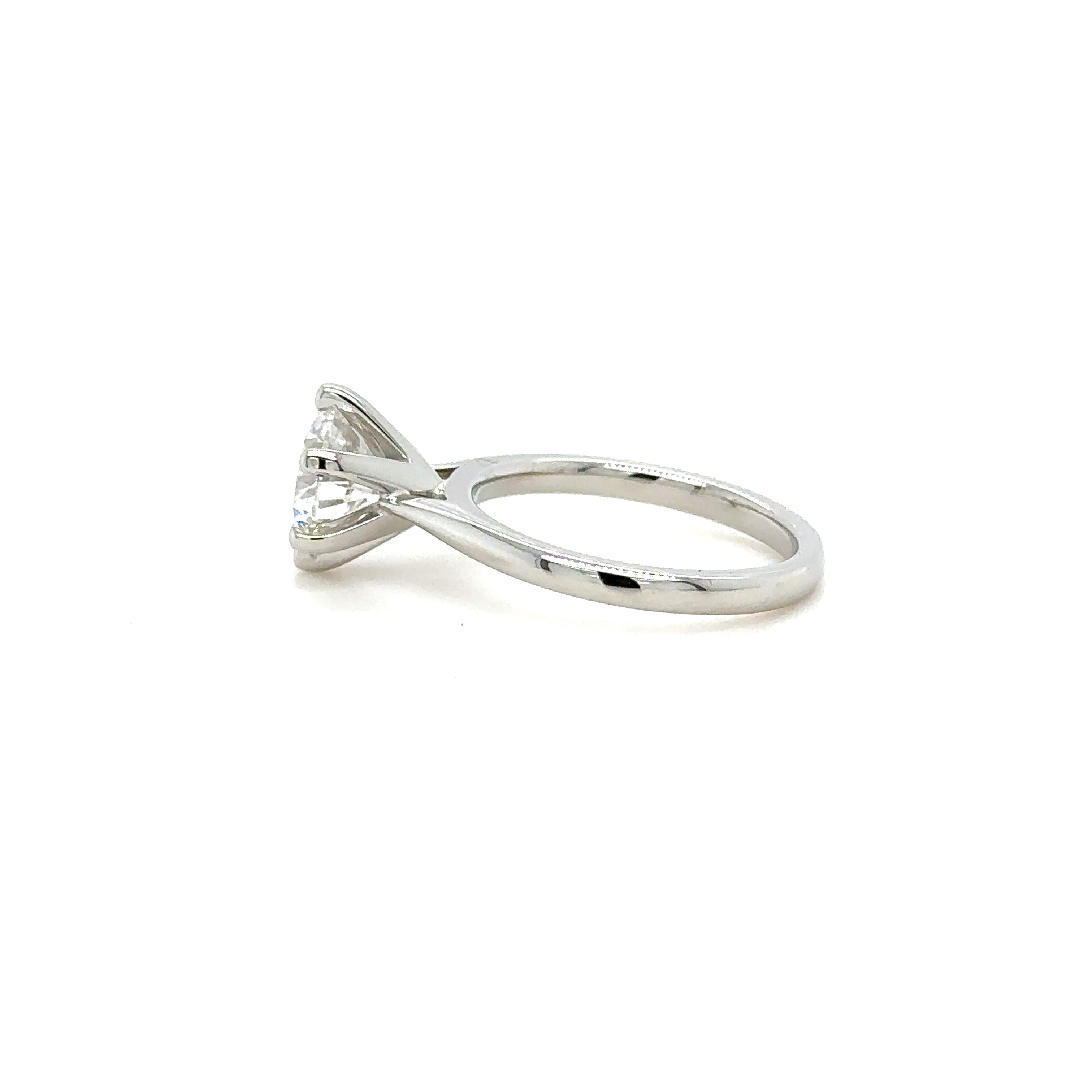 6 Crown Tapered Solitaire Gallery Diamond Ring