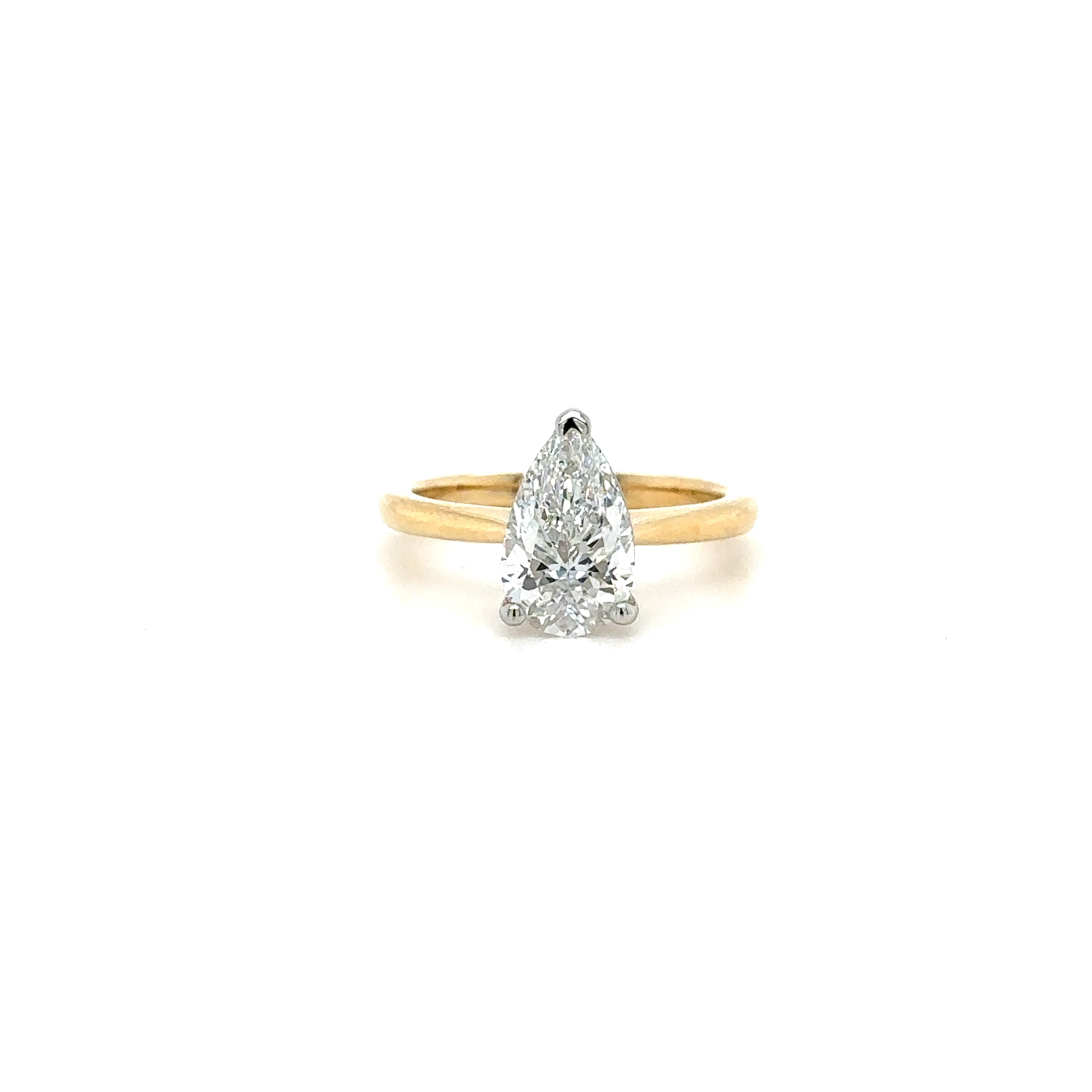 Tapered Solitaire Gallery Diamond Ring