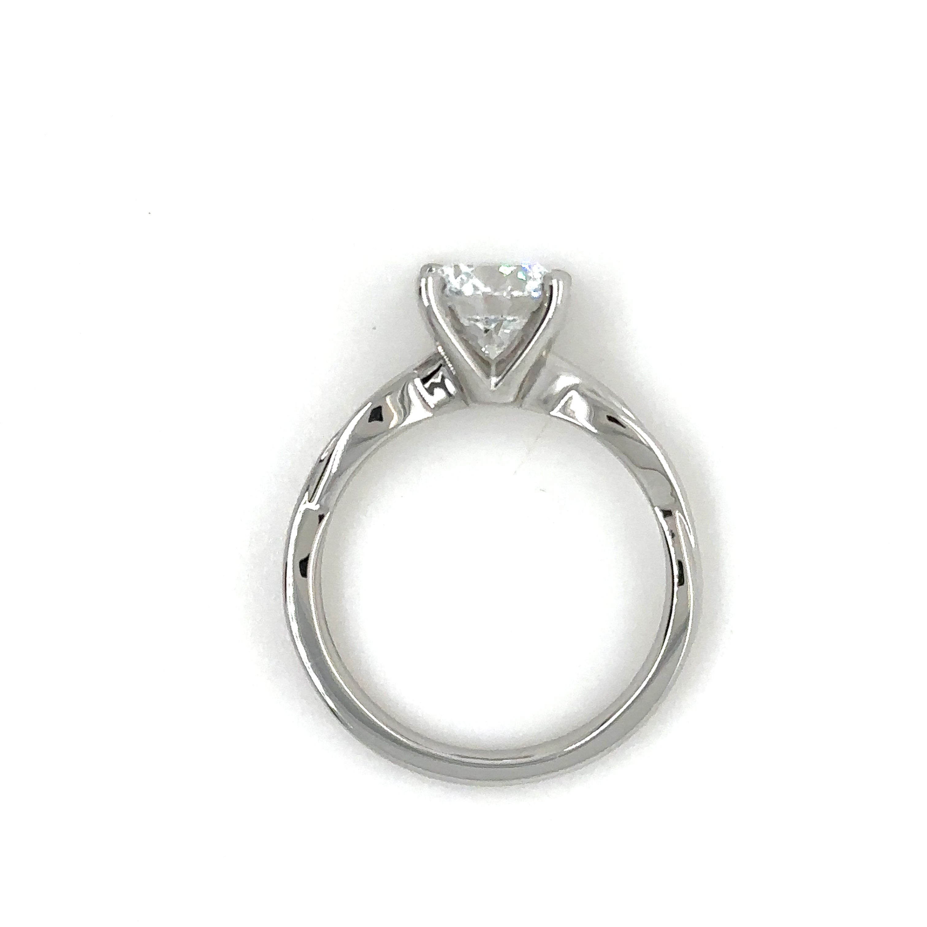 Elven Twist Solitaire Diamond Ring