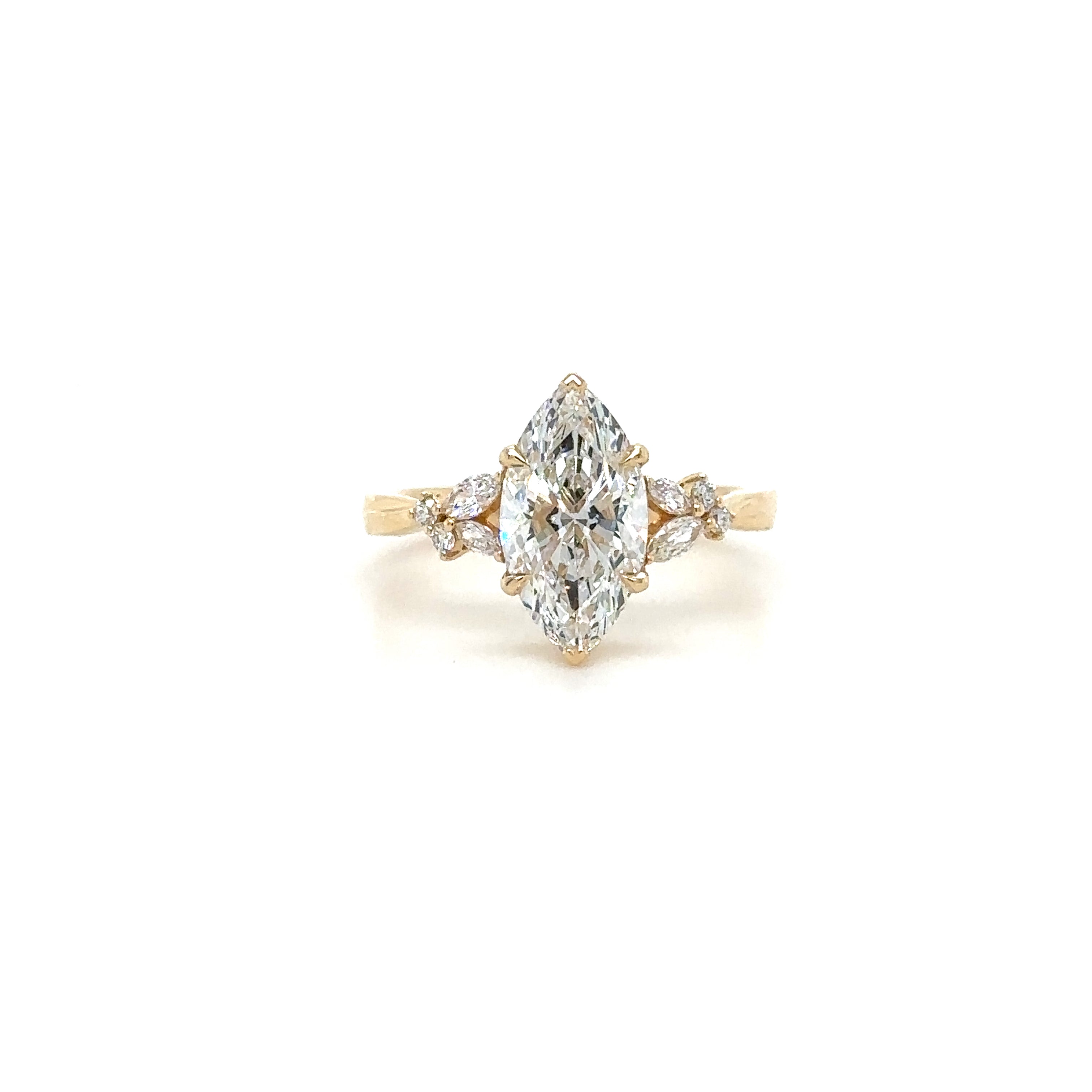 Dreamer Leaf Diamonds Lowset Diamond Ring