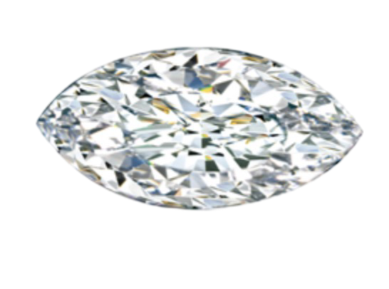 Picture of an Marquise Cut Diamond. Marquise Cut Diamond Sizing Chart 