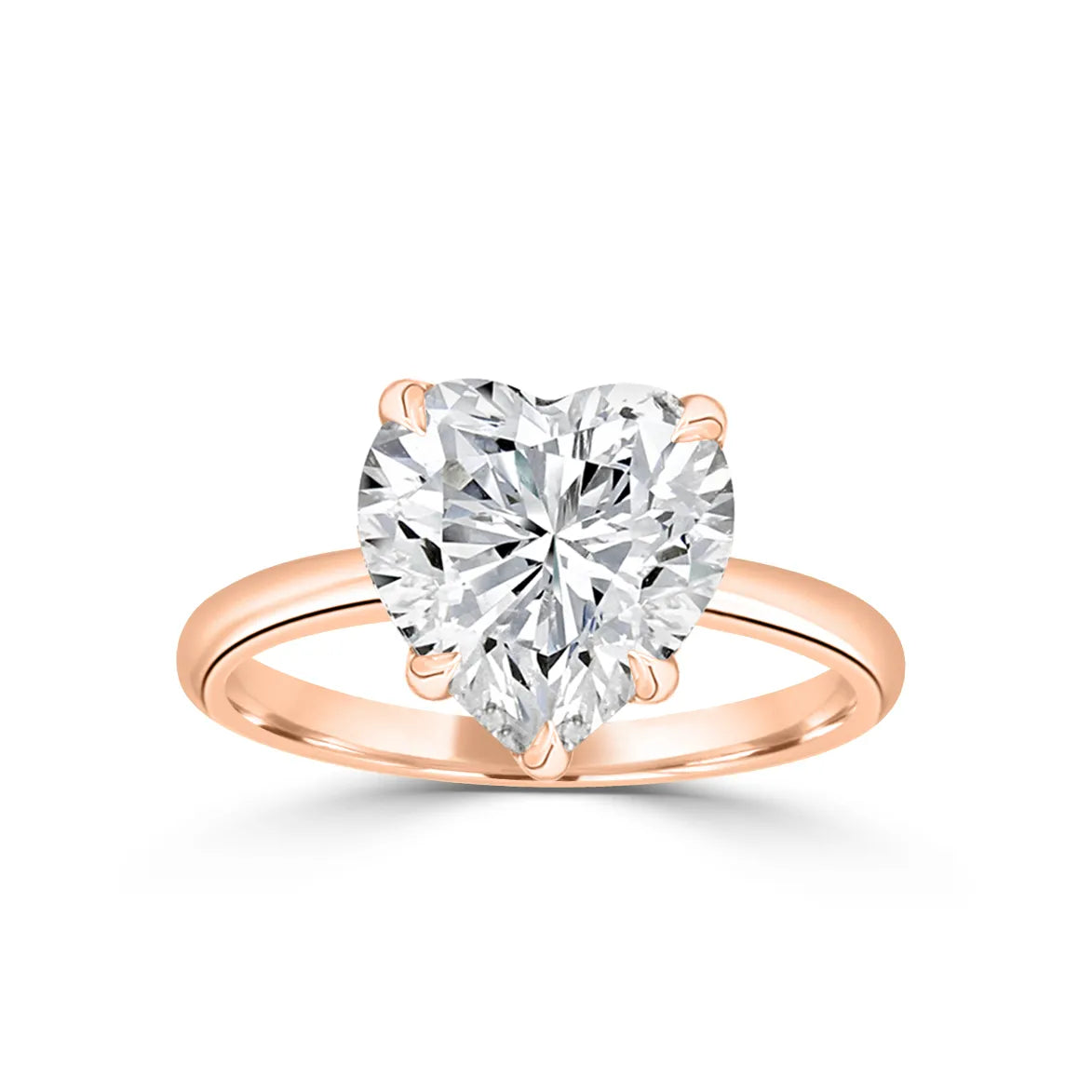 Solitaire Hidden Heart Engagement Ring